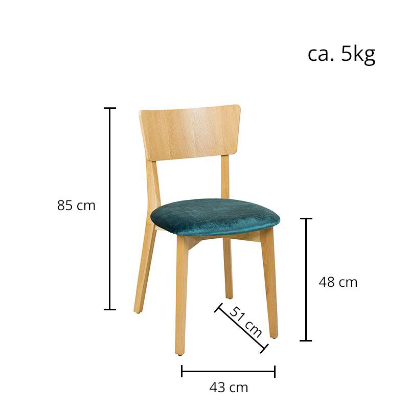 Holzstuhl Dimoni P Eiche Ma?e