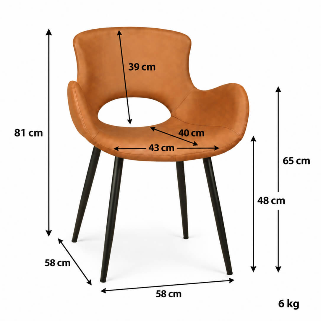 Polsterstuhl Alero Brown Ma?e