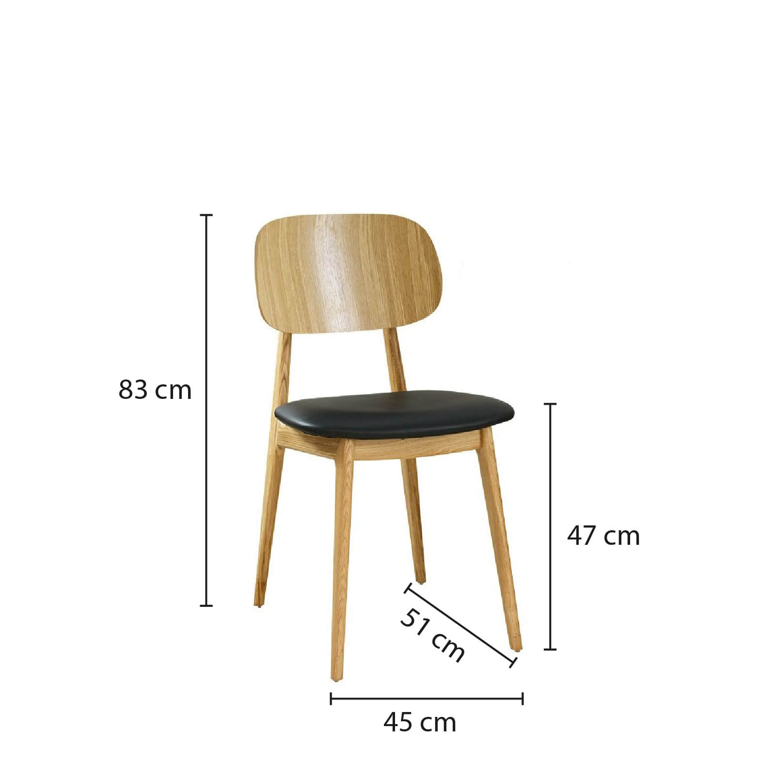 Holzstuhl Cumpo P Eiche Ma?e