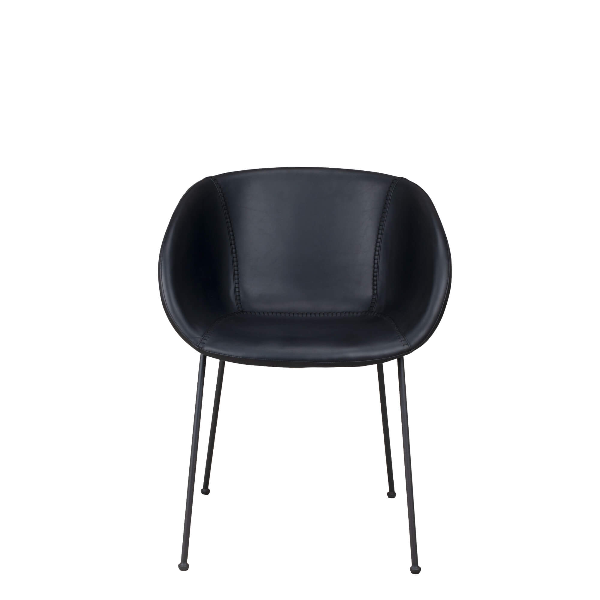 Gastronomiestuhl Polsterstuhl Estara Antique Black - Frontal