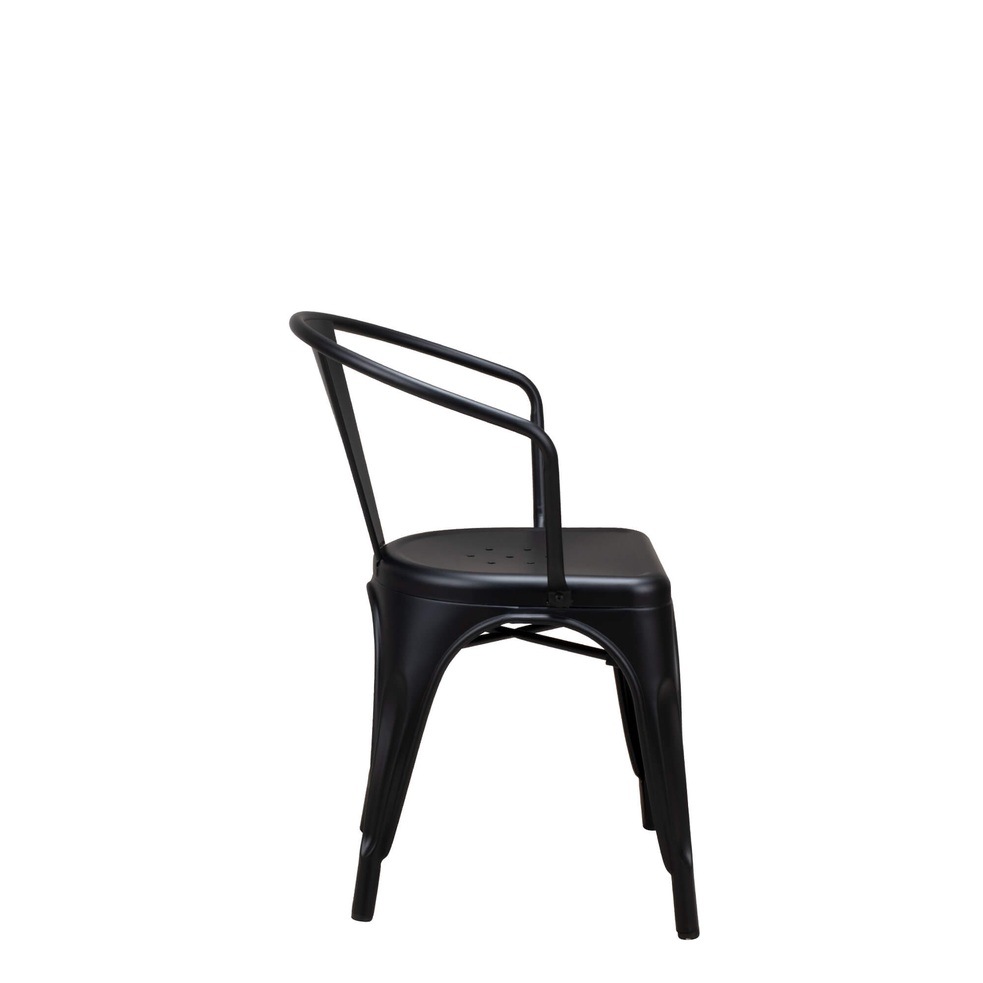 Metallstuhl Tixar Arm black – Seitenansicht