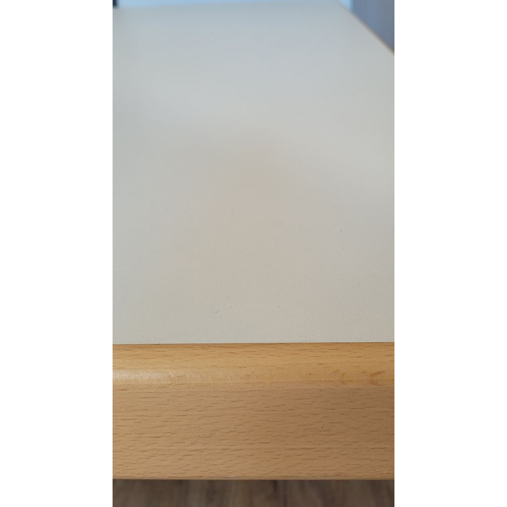 Melaminharz Tischplatte 65 mm Weiß/Buche 120x80   Sonderposten