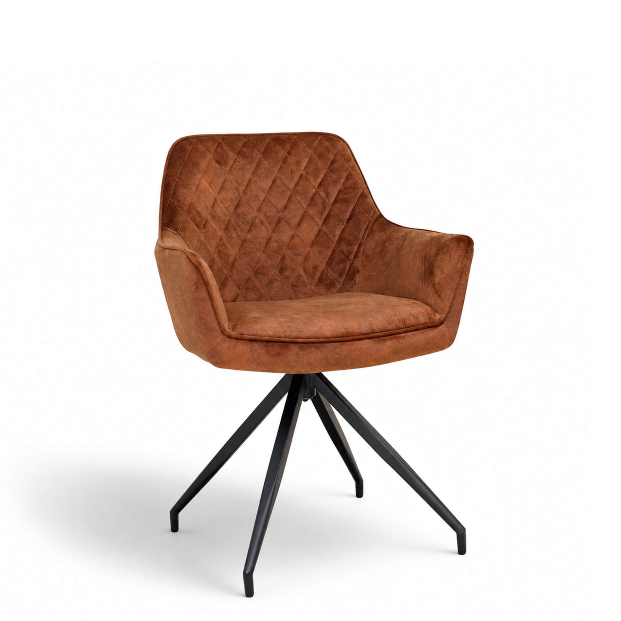 Gastronomiestuehle Polsterstuehle mit Drehgestell Lenoro Marble 300 Velour - Vorderansicht