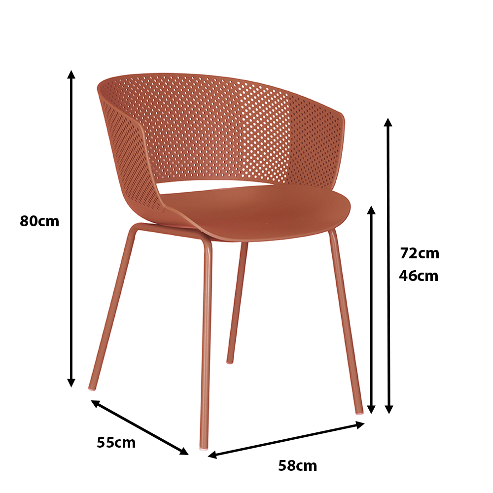 Kunststoffstuhl FOMA F832 Orange Ma?e