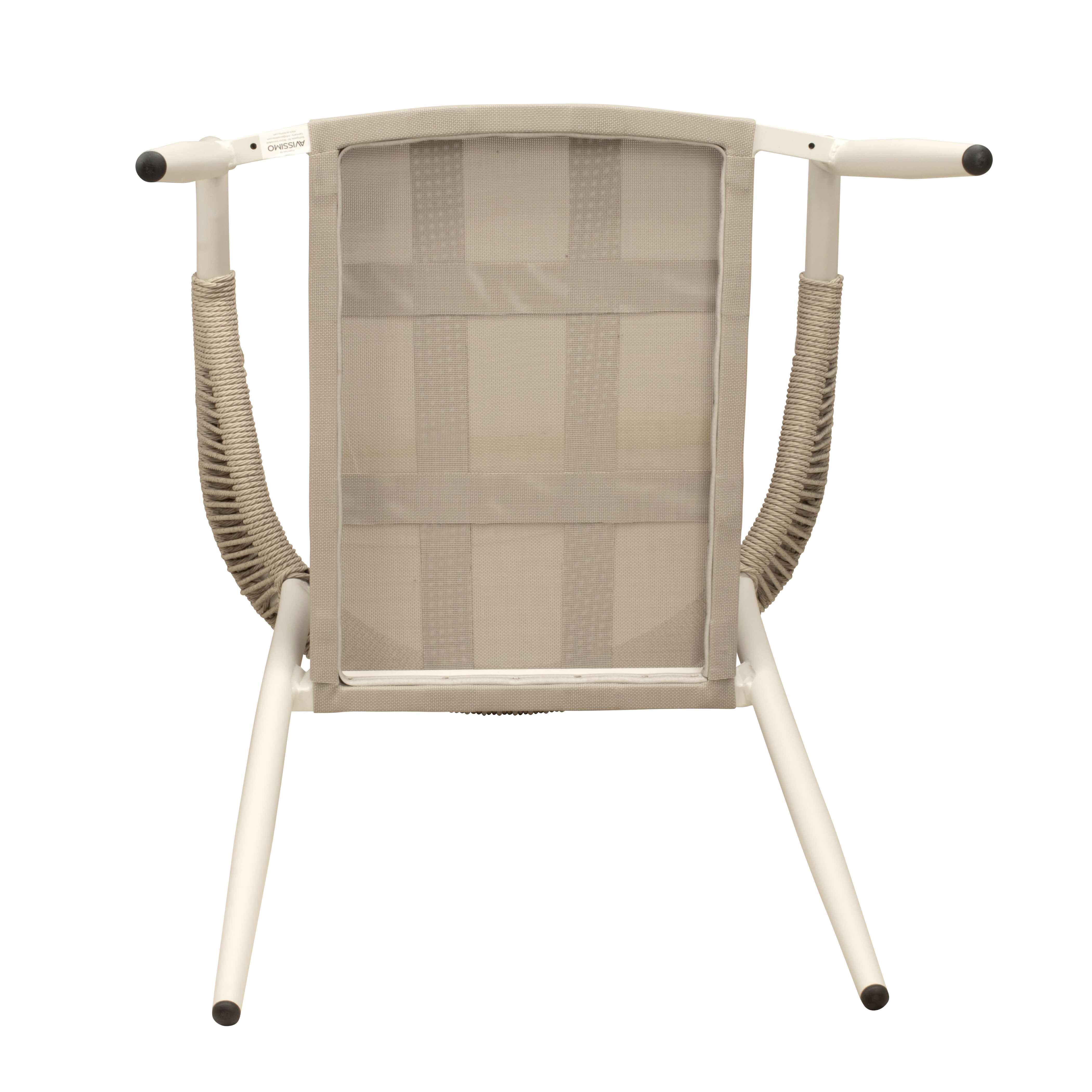 Outdoorstuhl mit Kissen und Geflecht Elcabo Cream - Gestell