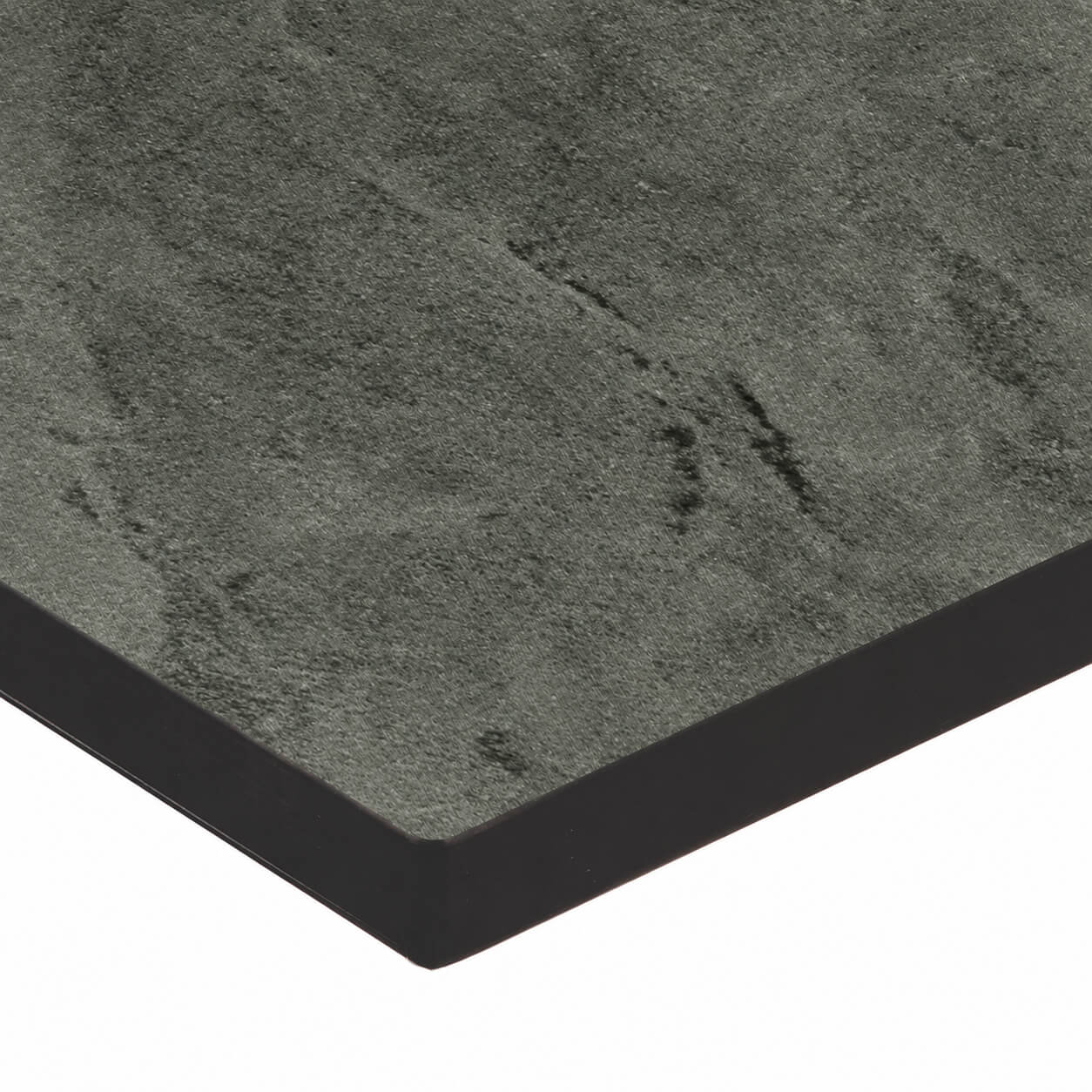 HPL Tischplatteneck auf weißem Hintergrund Compactline Carbon Slate