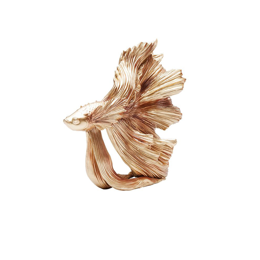 Deko Figur Betta Fish Gold Klein