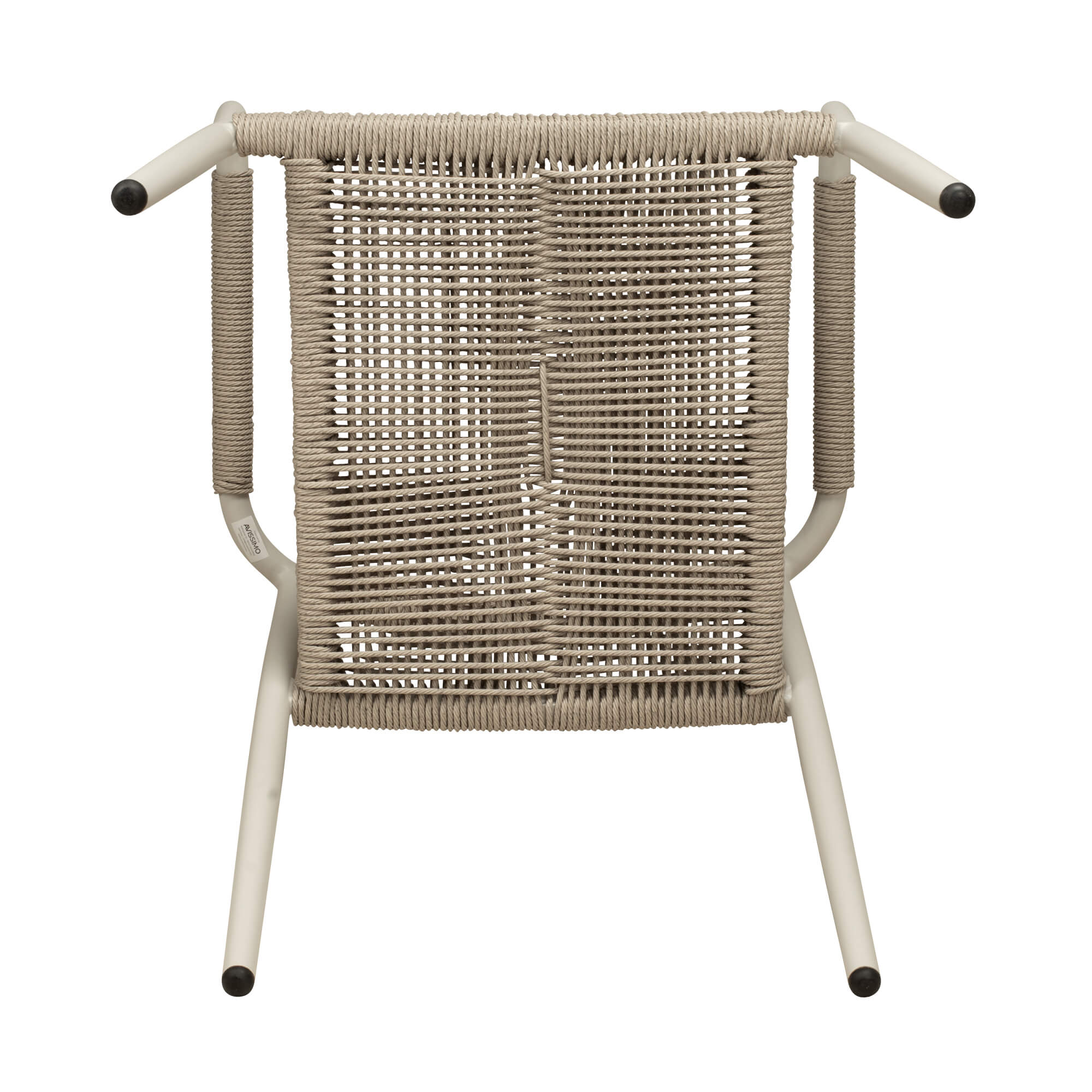 Outdoorstuhl mit Geflecht Sisson Cream - Gestell