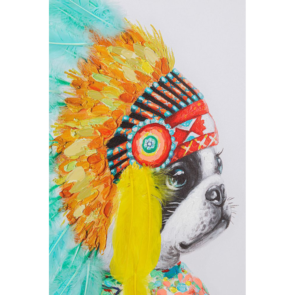 Leinwandbild Headdress Dog