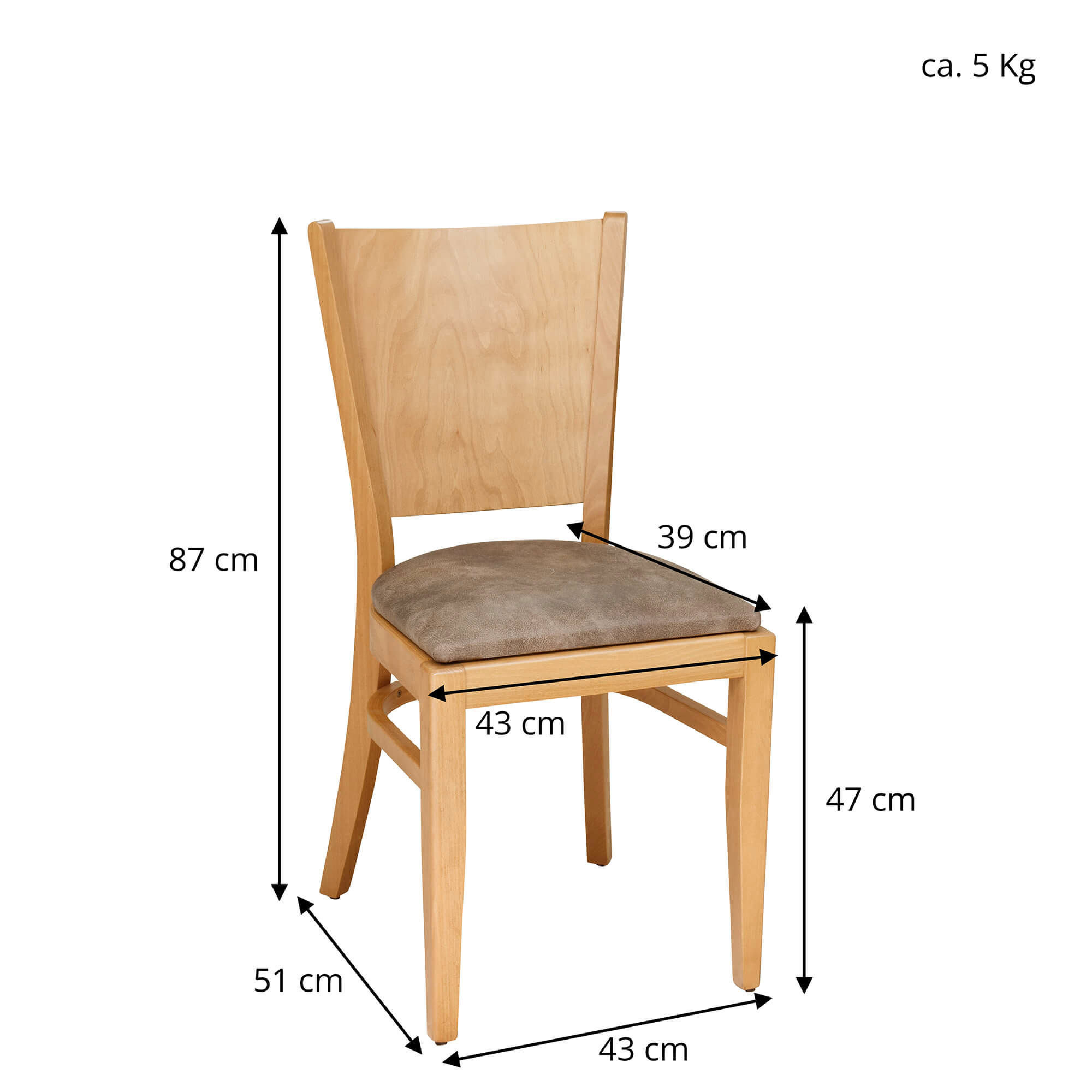 Holzstuhl Saravo P BD