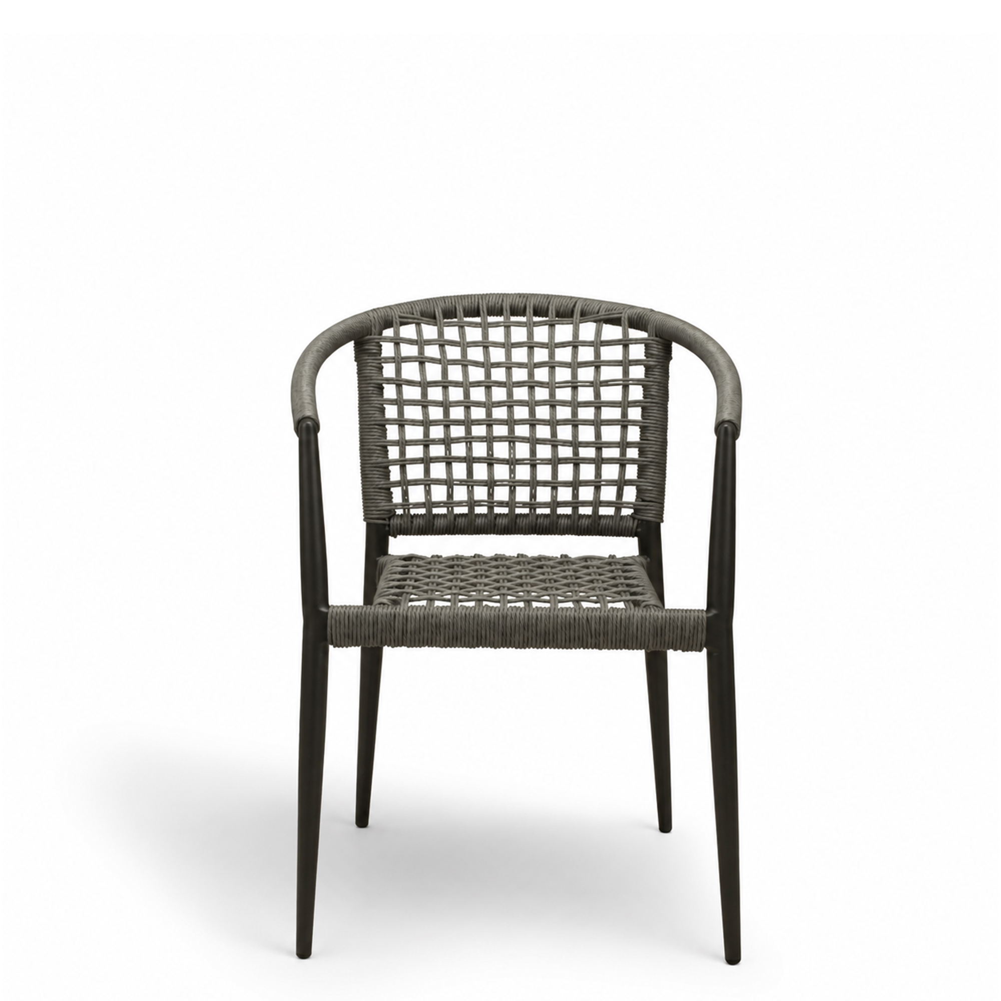Outdoorstuhl mit Geflecht Calderas grey - Frontal