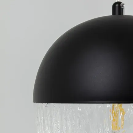 Hängeleuchte Frozen Schwarz Matt Ø20cm