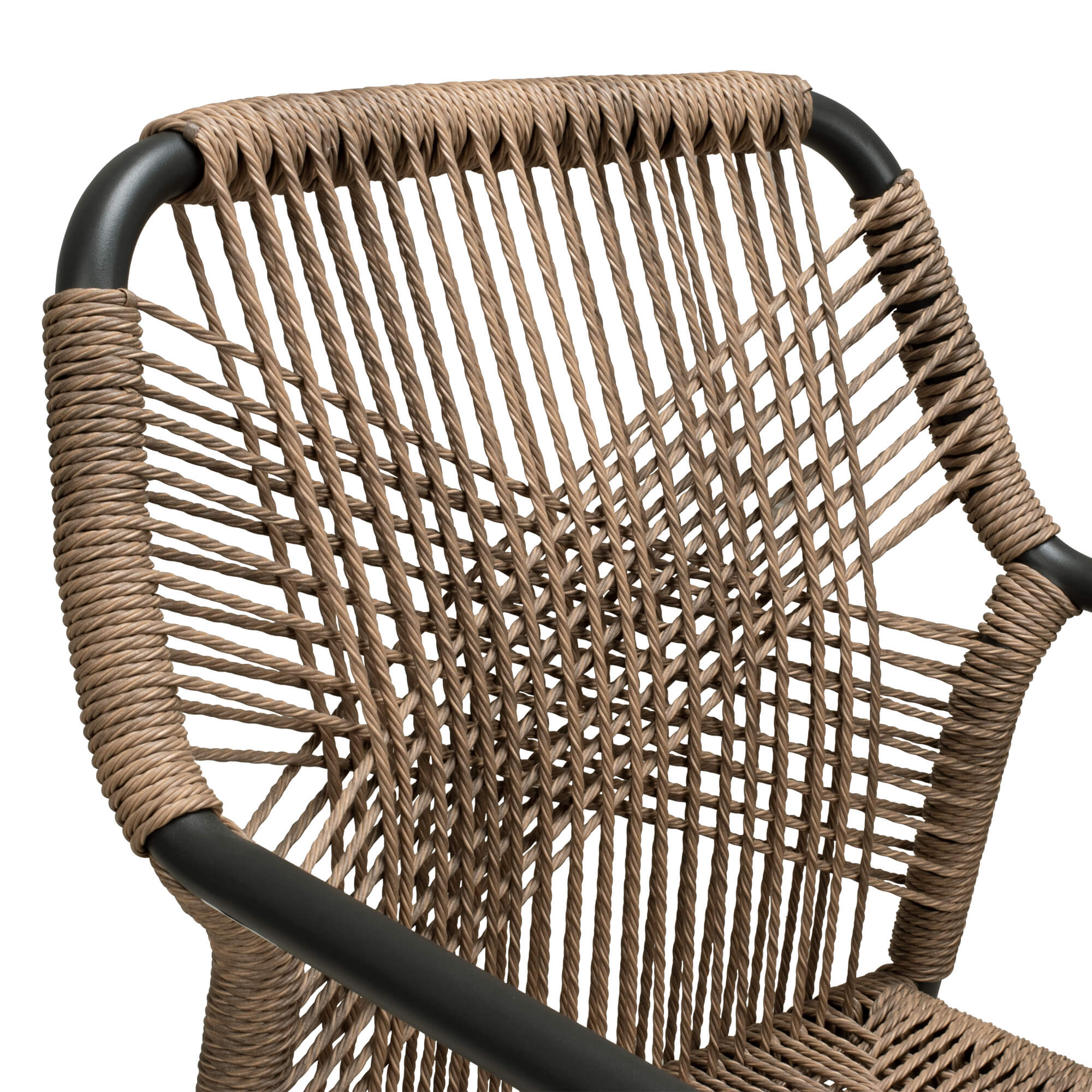 Outdoorstuhl mit Geflecht Lagunas wheat  – Rueckenlehne